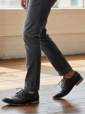 Steve Madden Jagwar Grey Leather Oxford Formal Dress Lace Up Shoes Sz 10.5